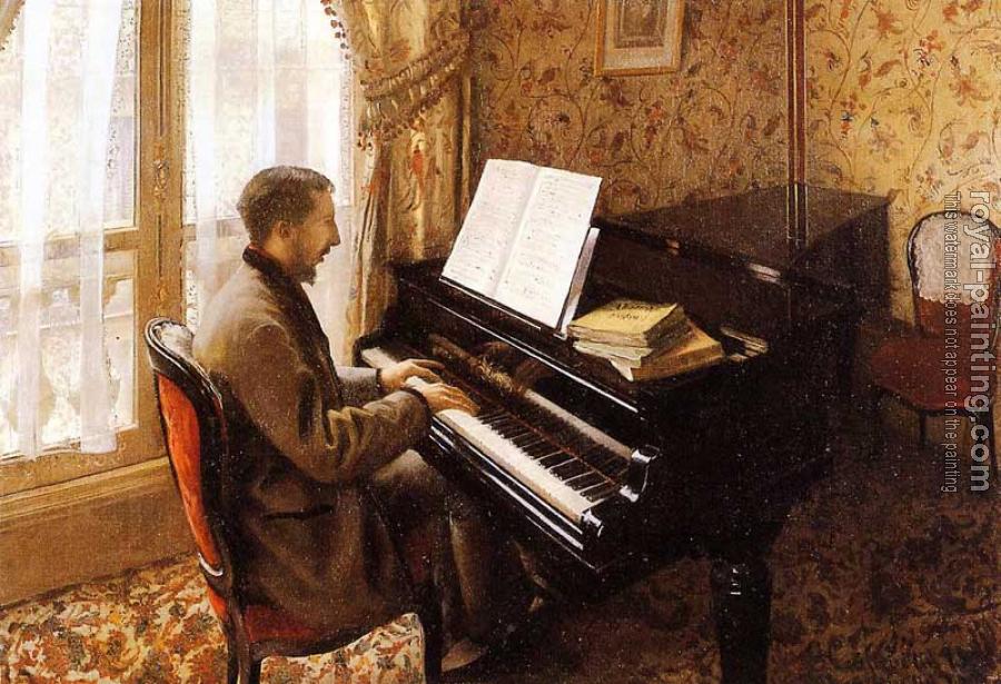 Gustave Caillebotte : Young Man Playing the Piano